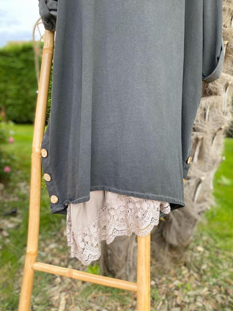 Miniature : Top long dentelle