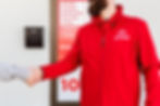 Airhostd employee shaking hands with a client