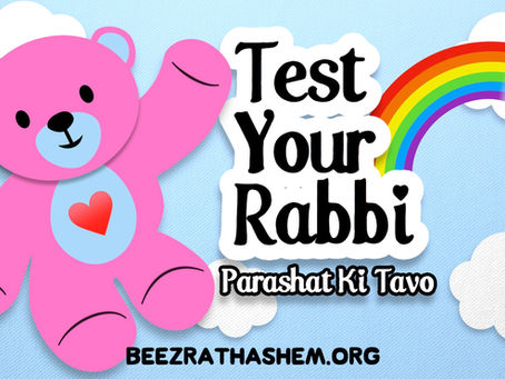 The Test For Your Rabbi: Parashat Ki Tavo