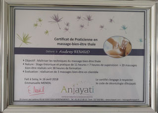 certificat de massage Thaï, Massages O Top