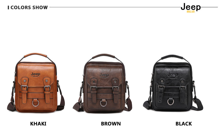 Miniatura: JEEP BULUO Multi-function Business Handbags Men New Man's Shoulder Bag Large Cap