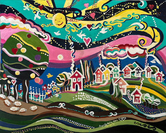 Neighborhood in Summer | Marija Matic | Acrylic | TERAVARNA