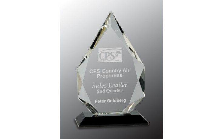 10 in. Diamond Crystal on Black Base