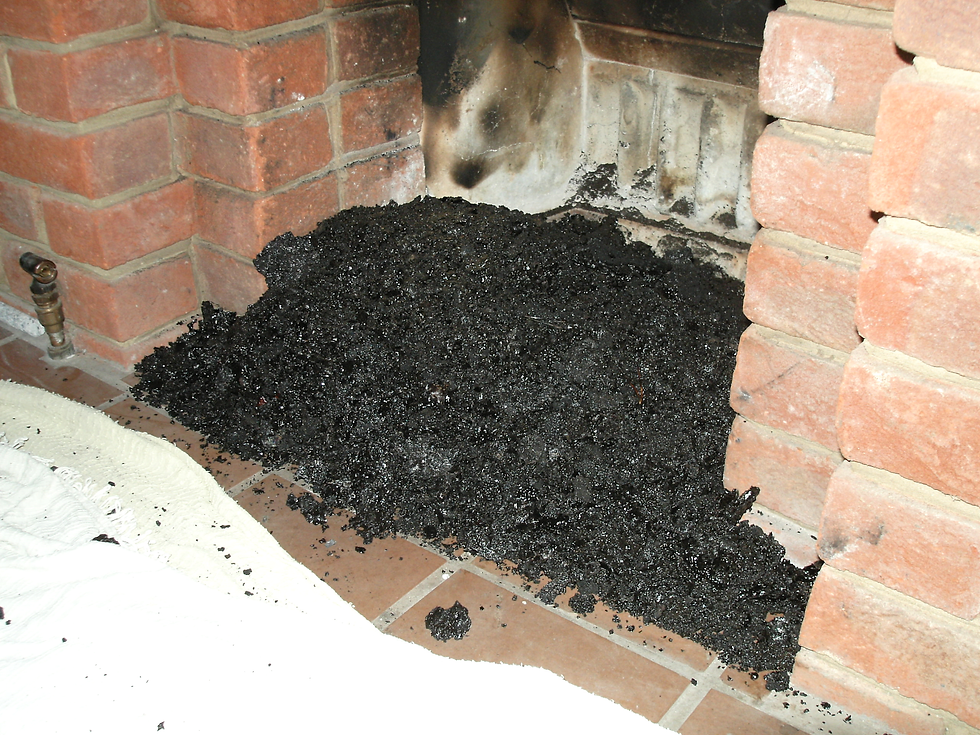 Thumbnail: Soot is falling into the fireplace caused  by chimney sweep