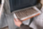 High angle view of clean air duct vents in a residential home