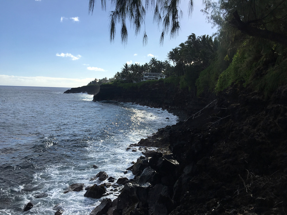 Black sand beach on the Big Island