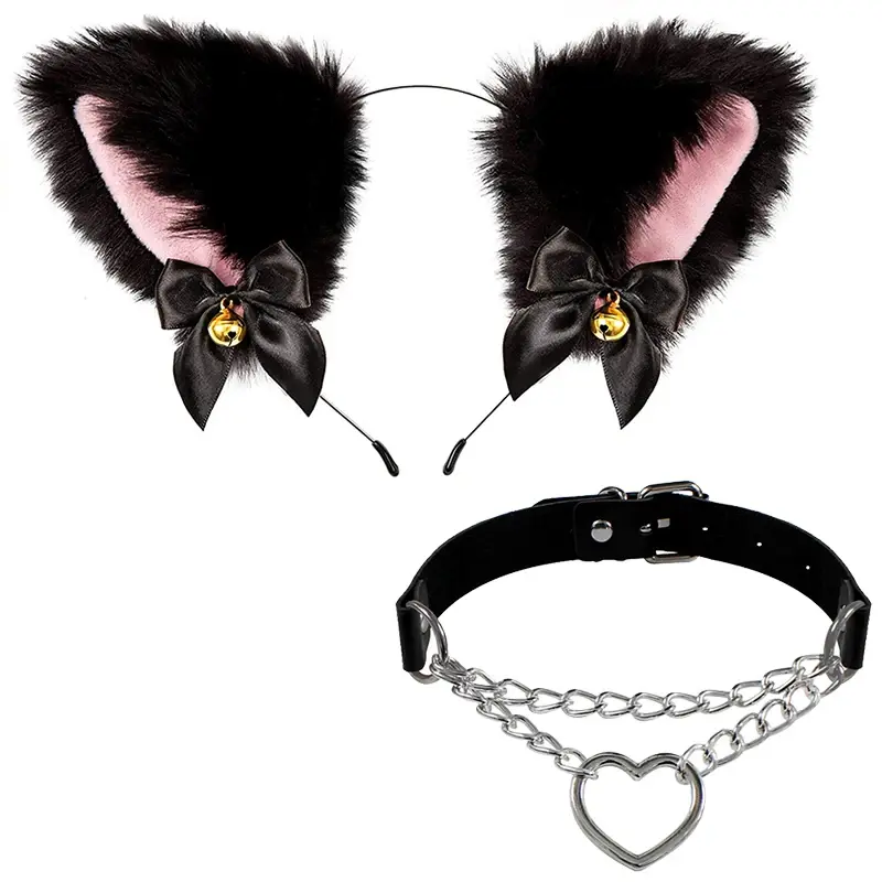 Thumbnail: Cat Ear Gloves Set Plush Headband Hair clips  Paws Anime Props for Girls