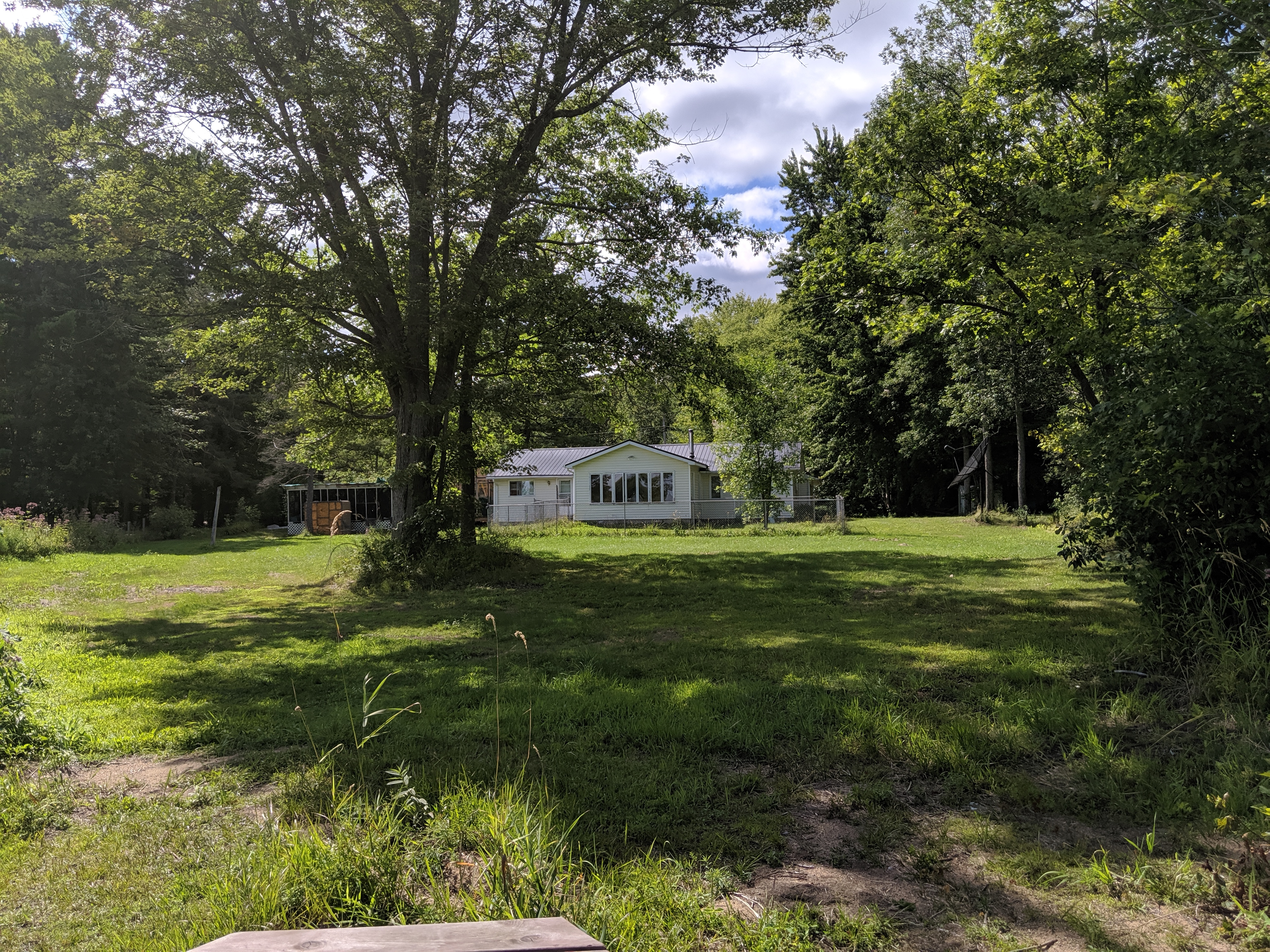 Our cottage, viewed from the lake
