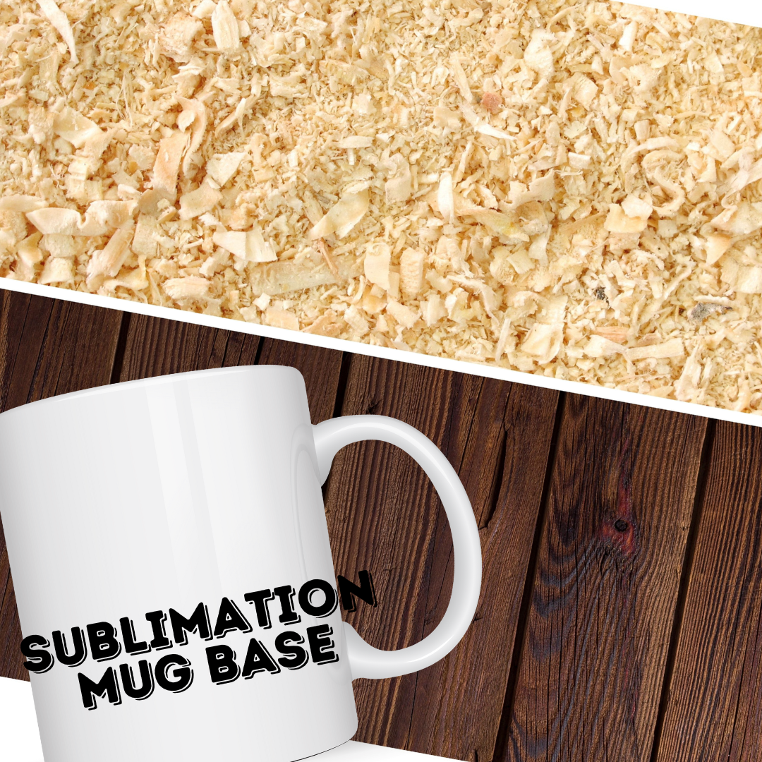 Sawdust and Wood Mug Sublimation Wrap Design