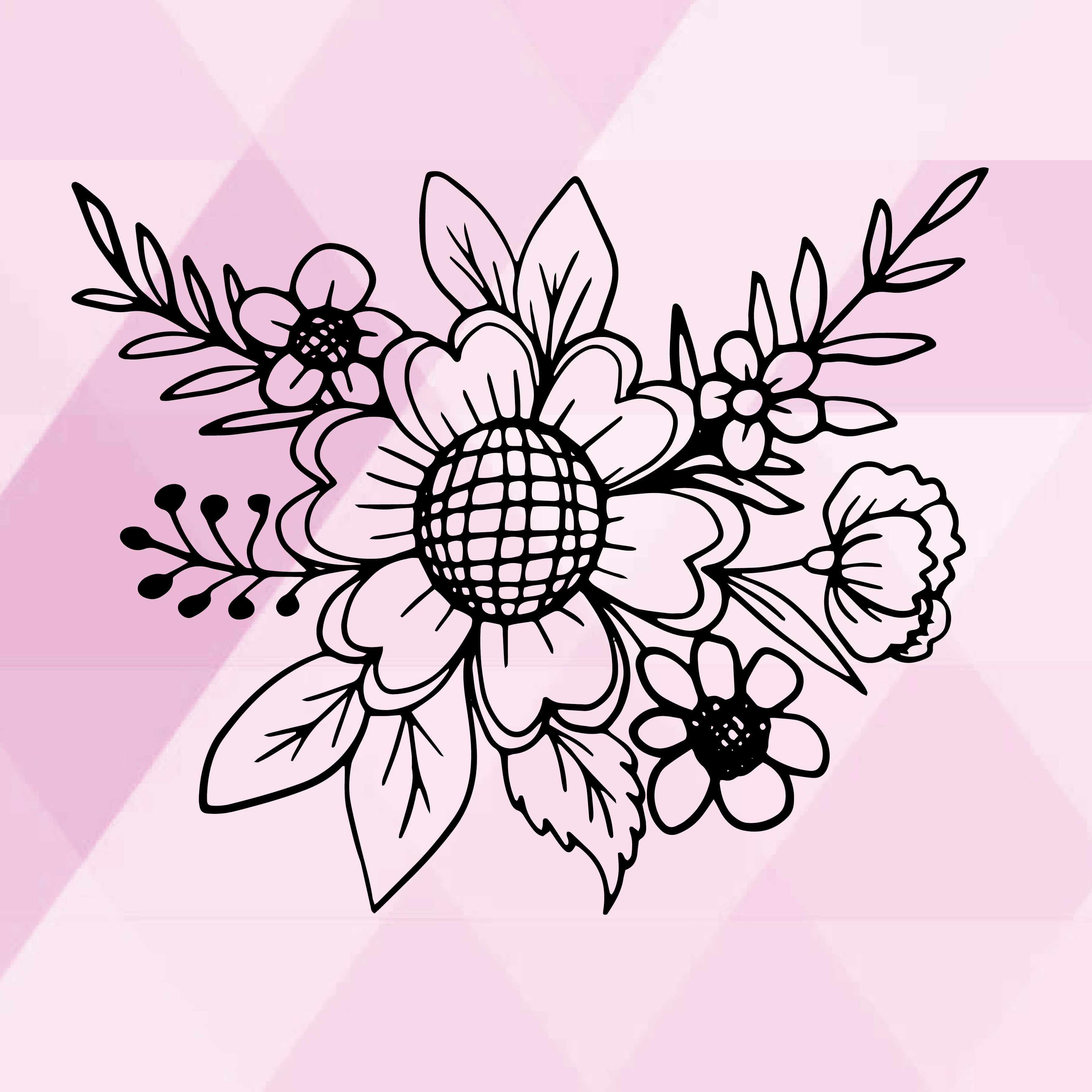 Floral Bouquet SVG