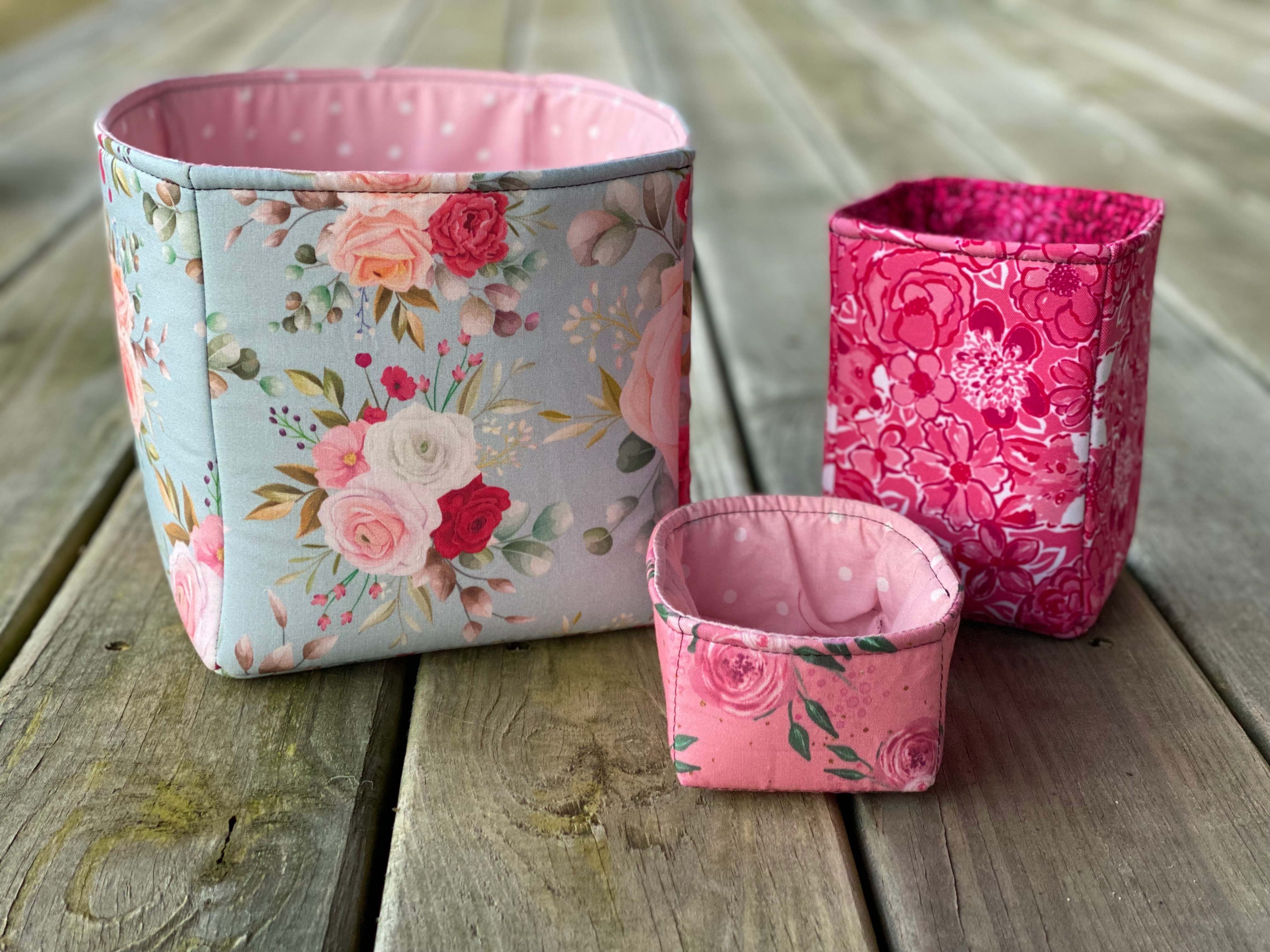 Trio Cube Desk Organizaers Sewing Pattern + SVG