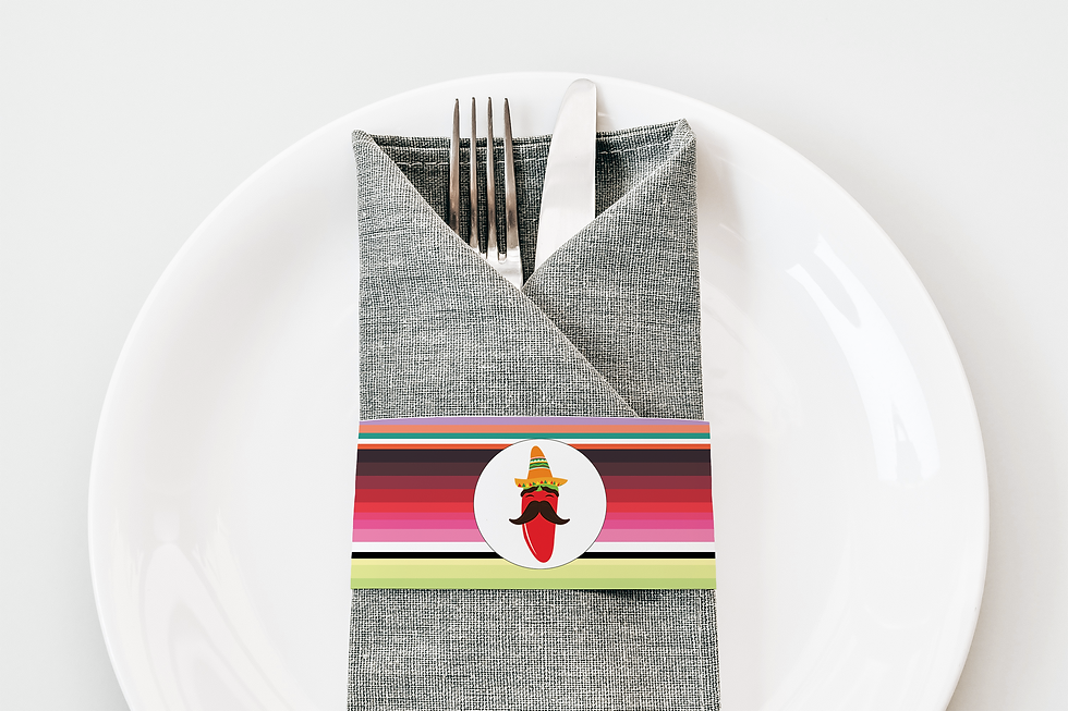 Thumbnail: Cutlery Wraps Cinco De Mayo Printable Party