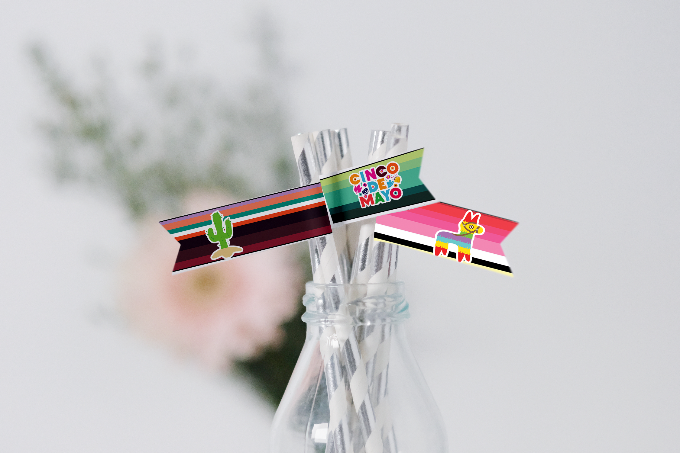 Drink Flags Cinco De Mayo Printable Party