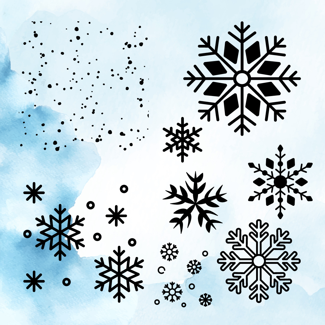 Falling Snowflakes SVG Bundle