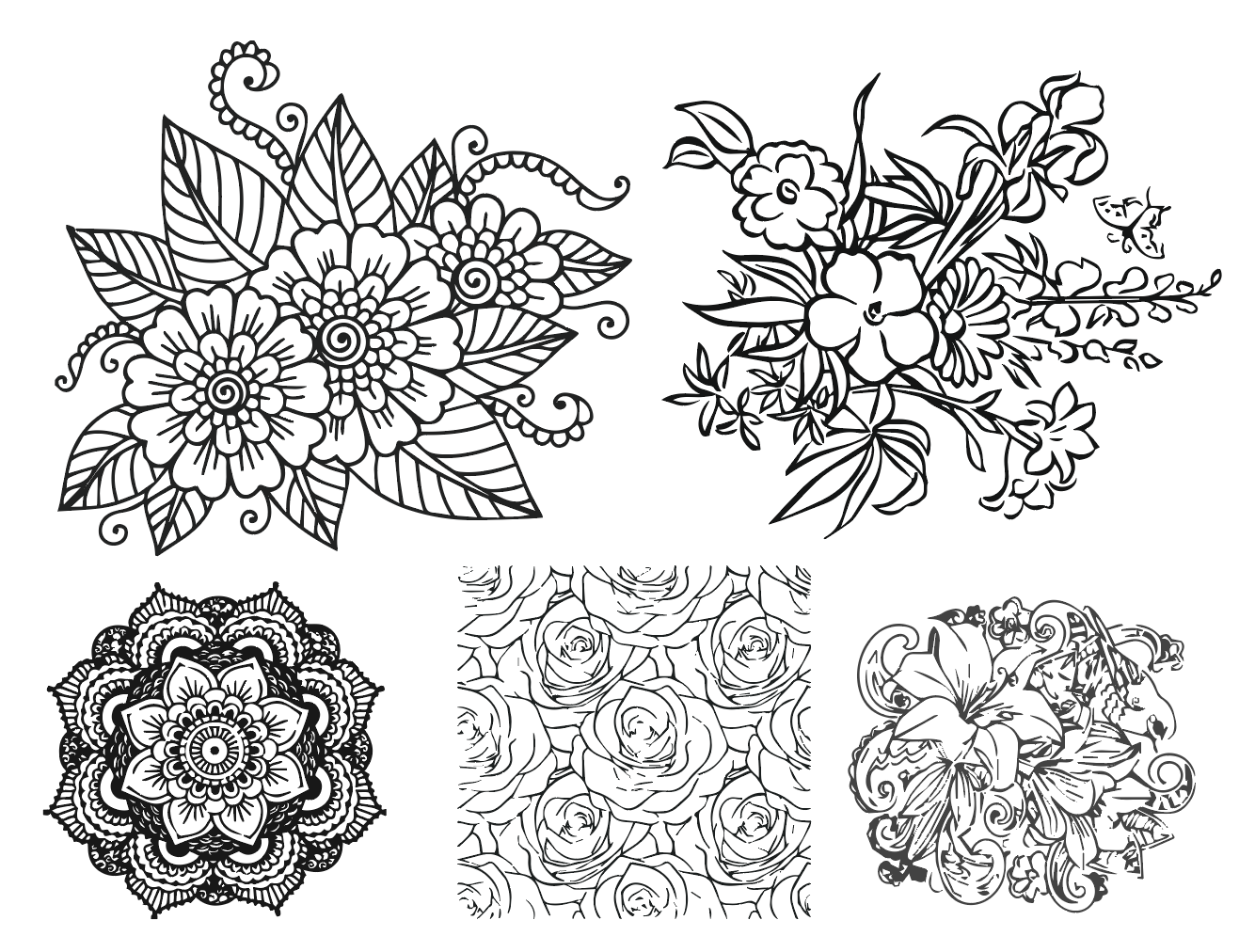 Flower Coloring Pages