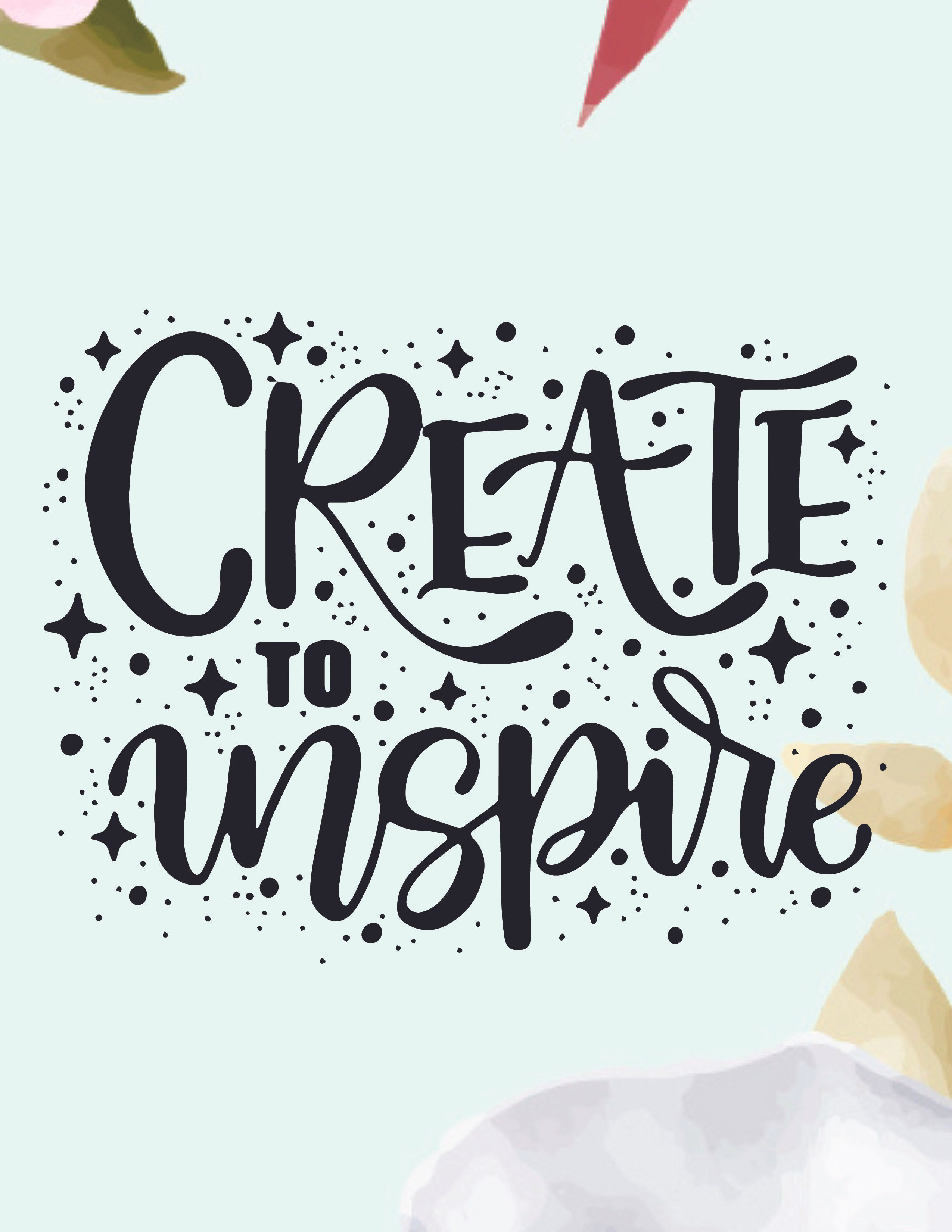 Create and Inspire Planner SVG File