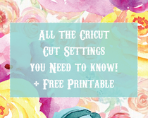 All the Cricut Cut  and Heat Settings you need to know!