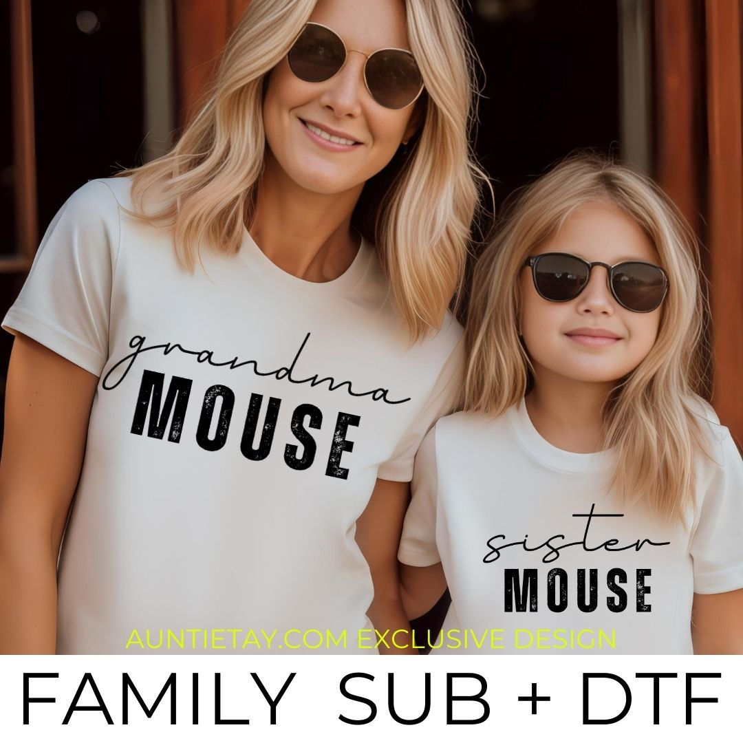 Family Bundle Minimal Mouse - DTF + Sublimation +White Toner