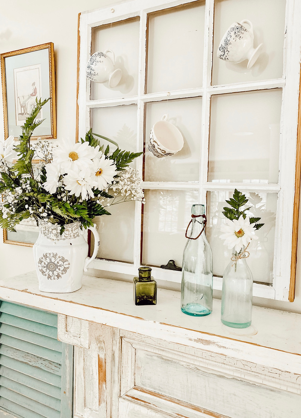 A Vintage Teacup Spring Mantel