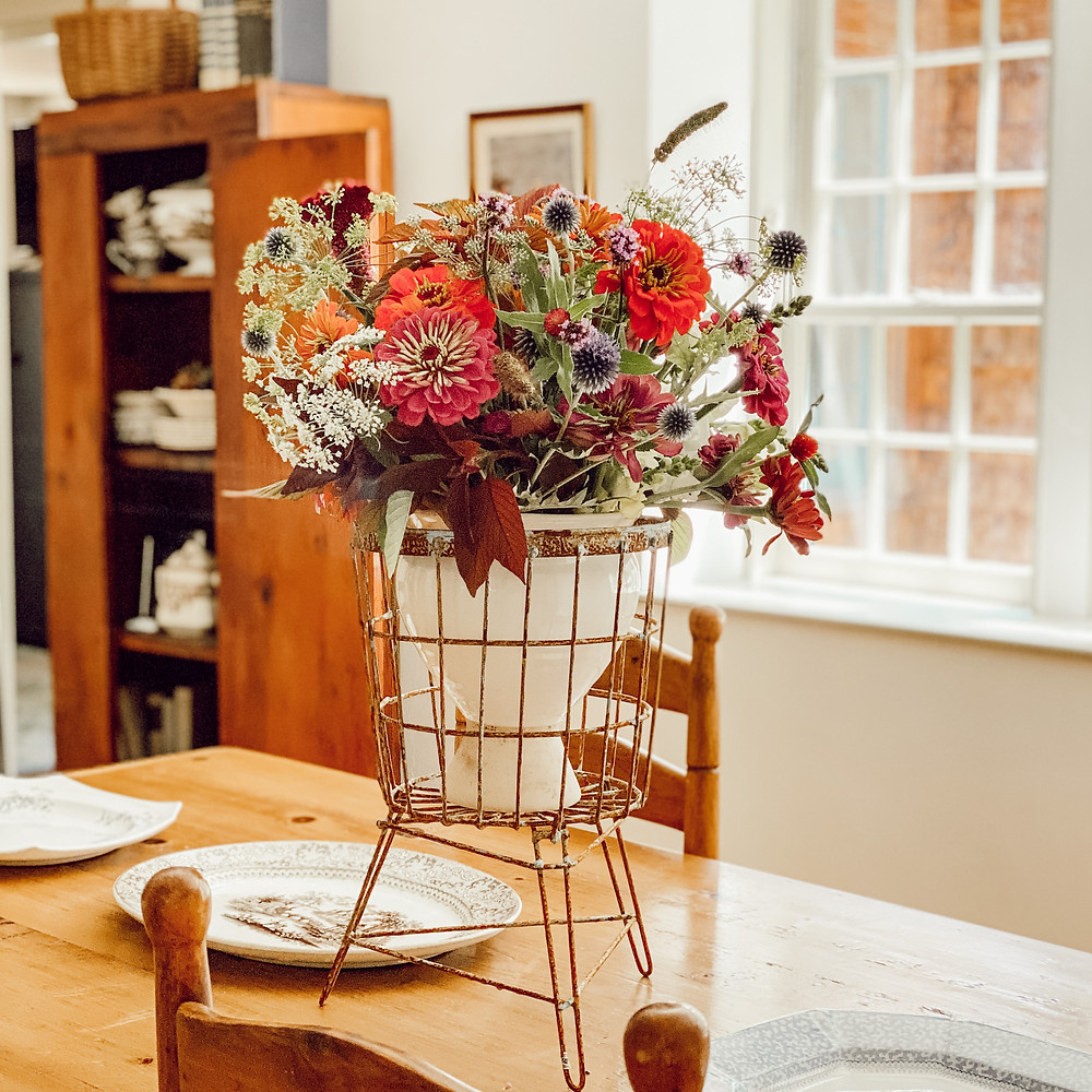 Vintage Styled Flower Centerpiece