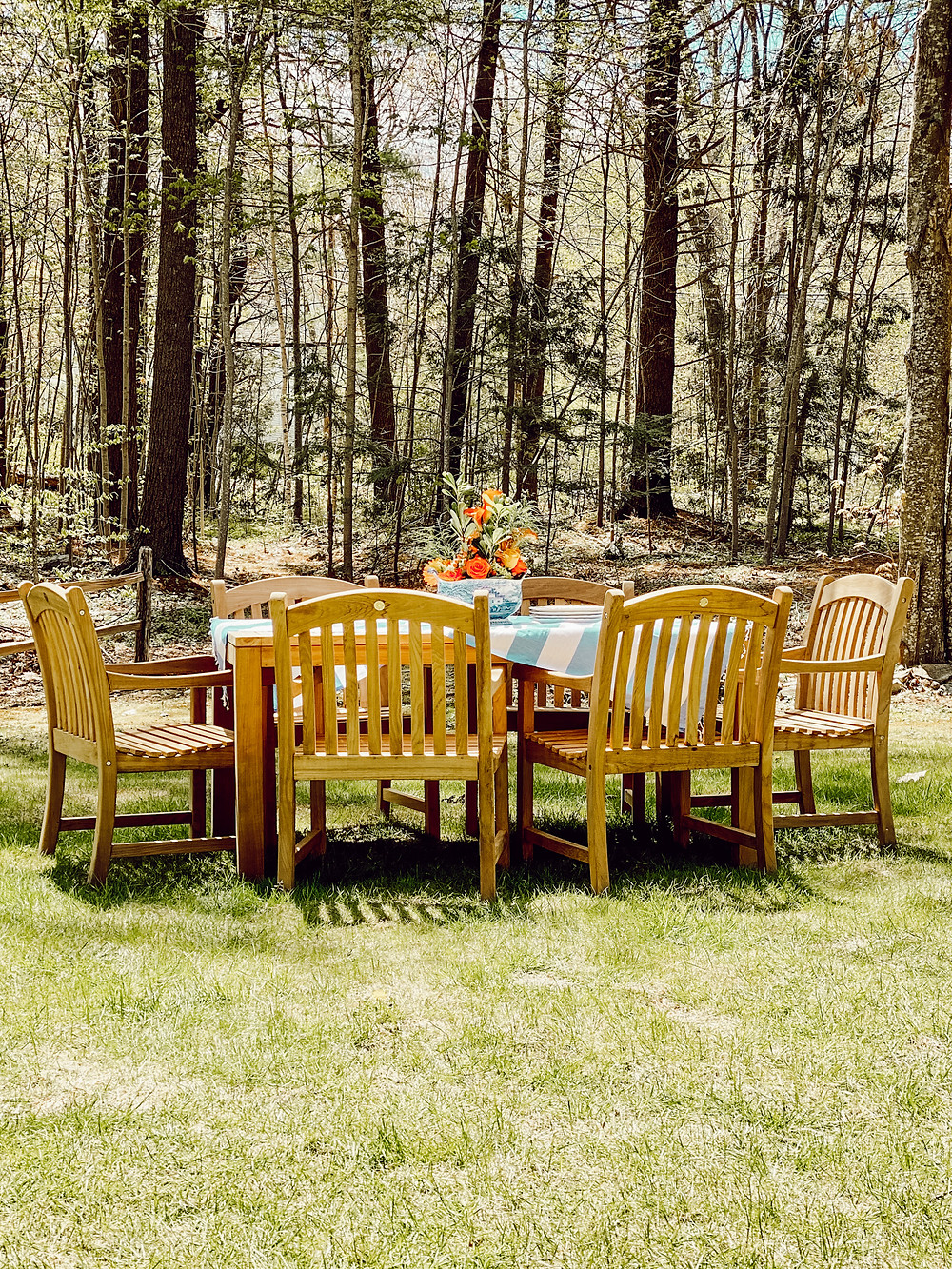 Backyard Table and Centerpiece