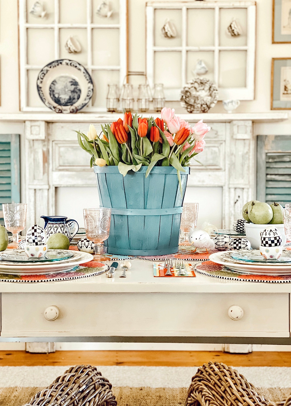 Simple Easter Tablescape with MacKenzie-Childs