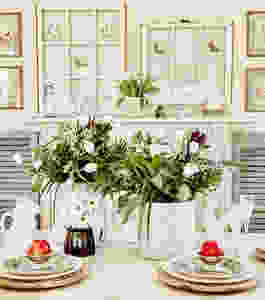 Antique Crocks & White Tulips