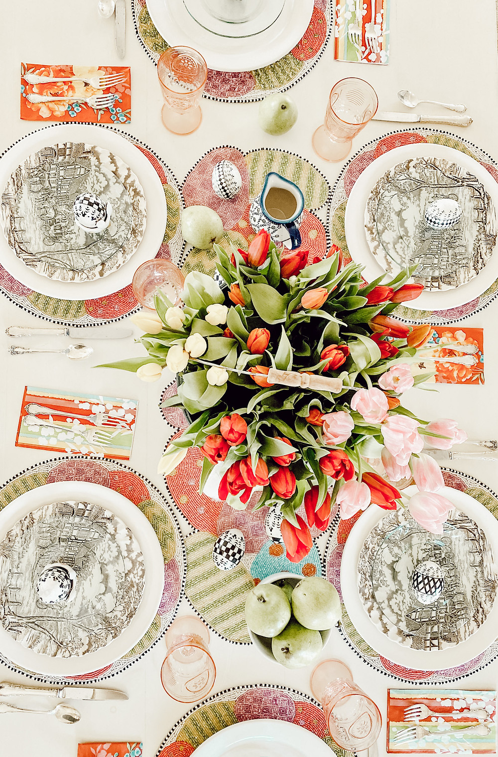 Simple Easter Tablescape with Mackenzie-Childs