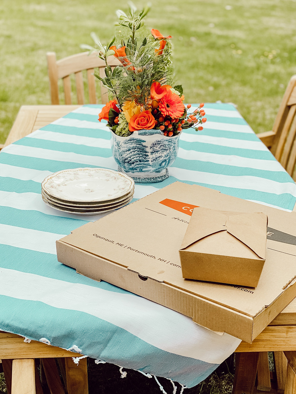 Backyard Table and Centerpiece
