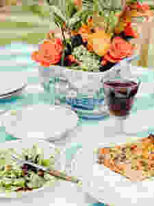 Backyard Table and Centerpiece
