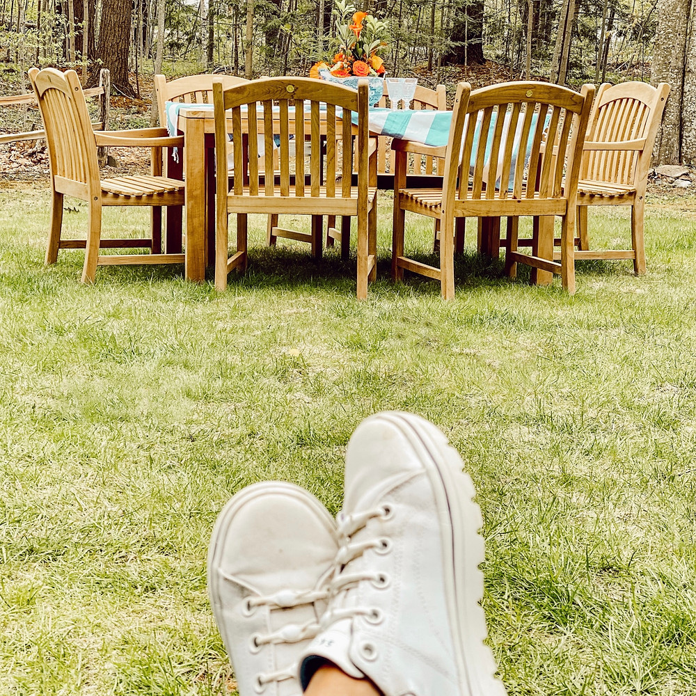 Backyard Table and Centerpiece