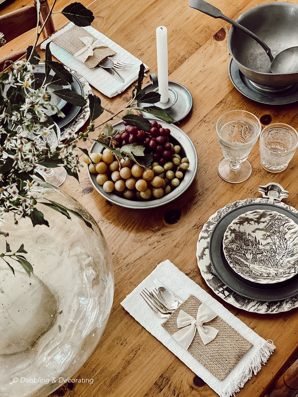 Decorating a Table with American Country Antiques
