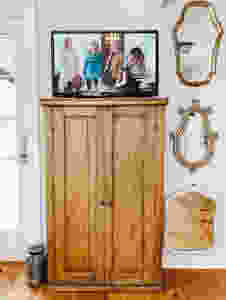 Antique Pine TV Cupboard
