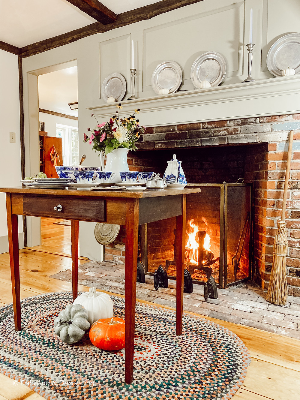 Morning Coffee by the Fireplace