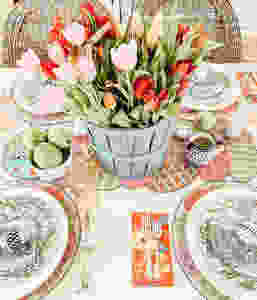 Simple Easter Tablescape with MacKenzie-Childs