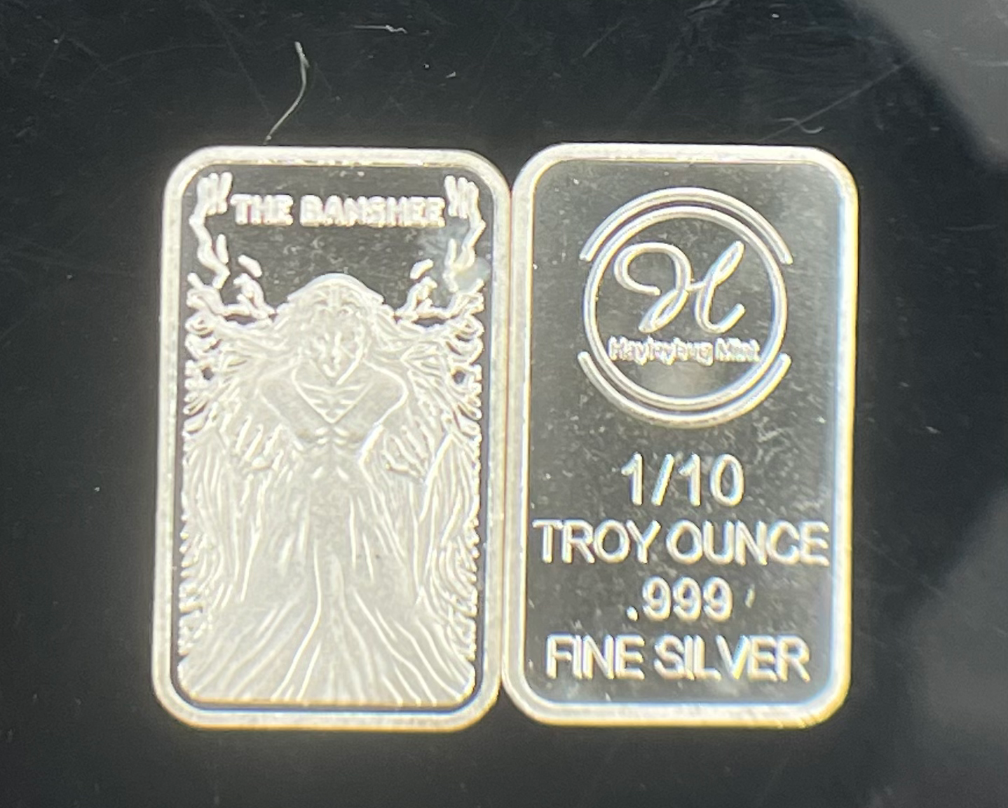 1/10-oz .999 Silver Hayleybug Mint Fantasy and Myth Bar Banshee