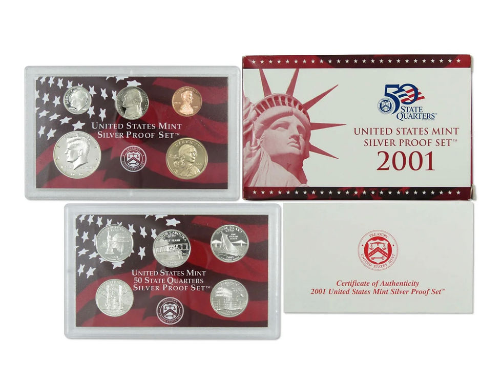 2001 US Mint Silver Proof Mint Set