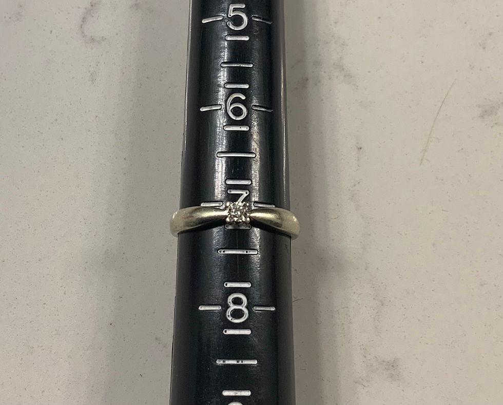 Thumbnail: 10K Gold Diamond Ring, 2.0g, size 7