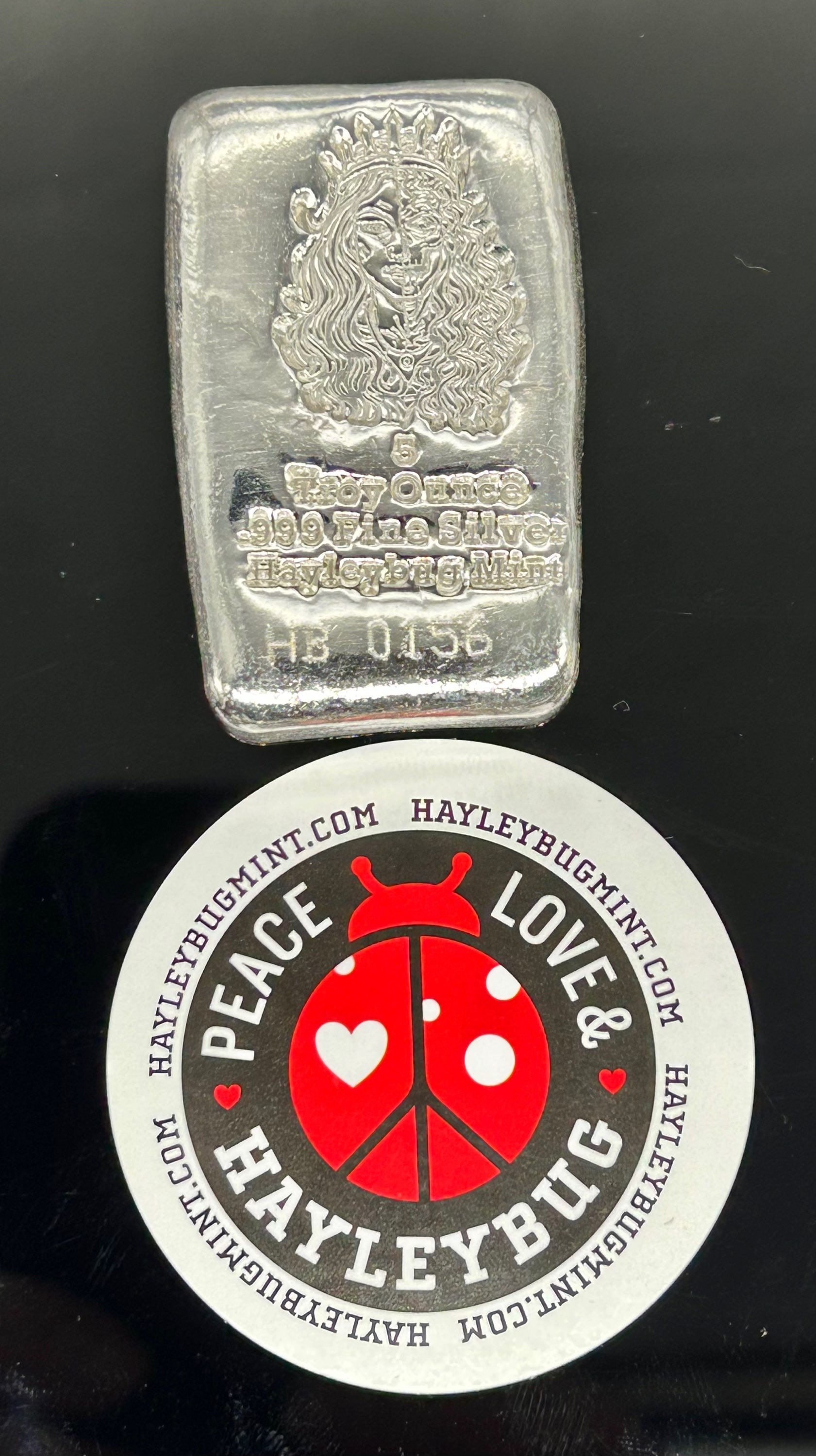 5-oz .999 Silver Hayleybug Undead Princess Loaf Bar