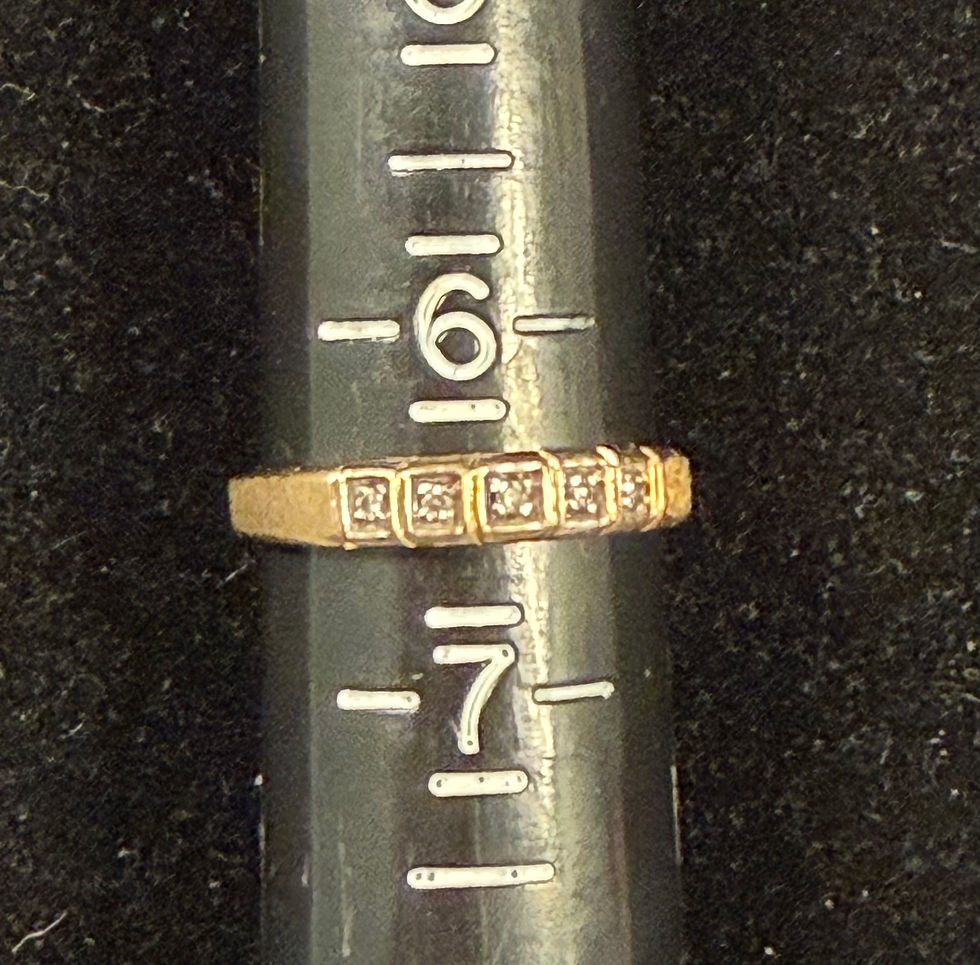 Thumbnail: 10K Gold Diamond Ring, 1.43g, size 6