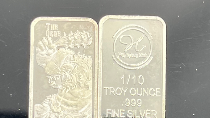 1/10-oz .999 Silver Hayleybug Mint Ogre Bar