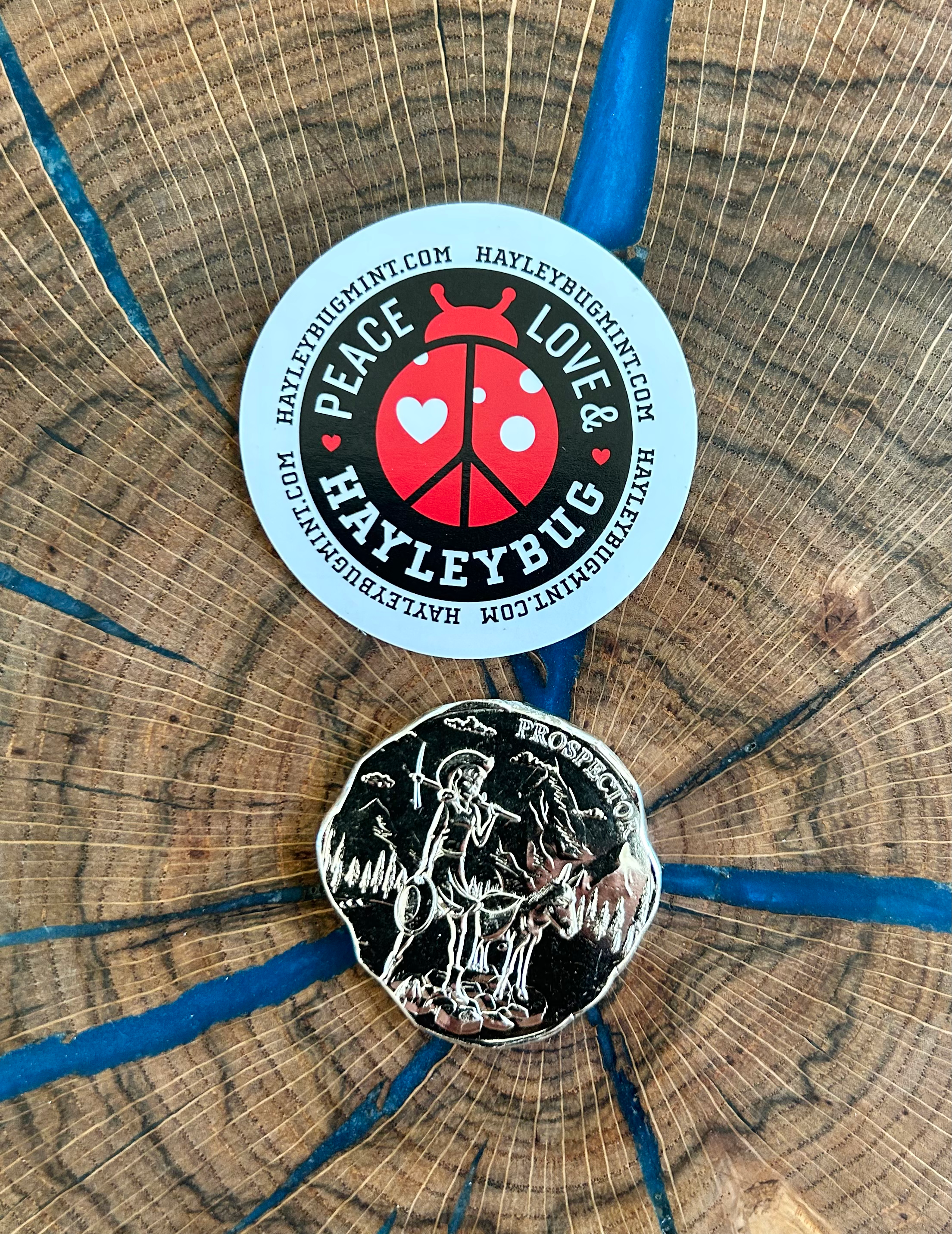 1-oz .999 Silver Hayleybug Mint Prospector Doubloon