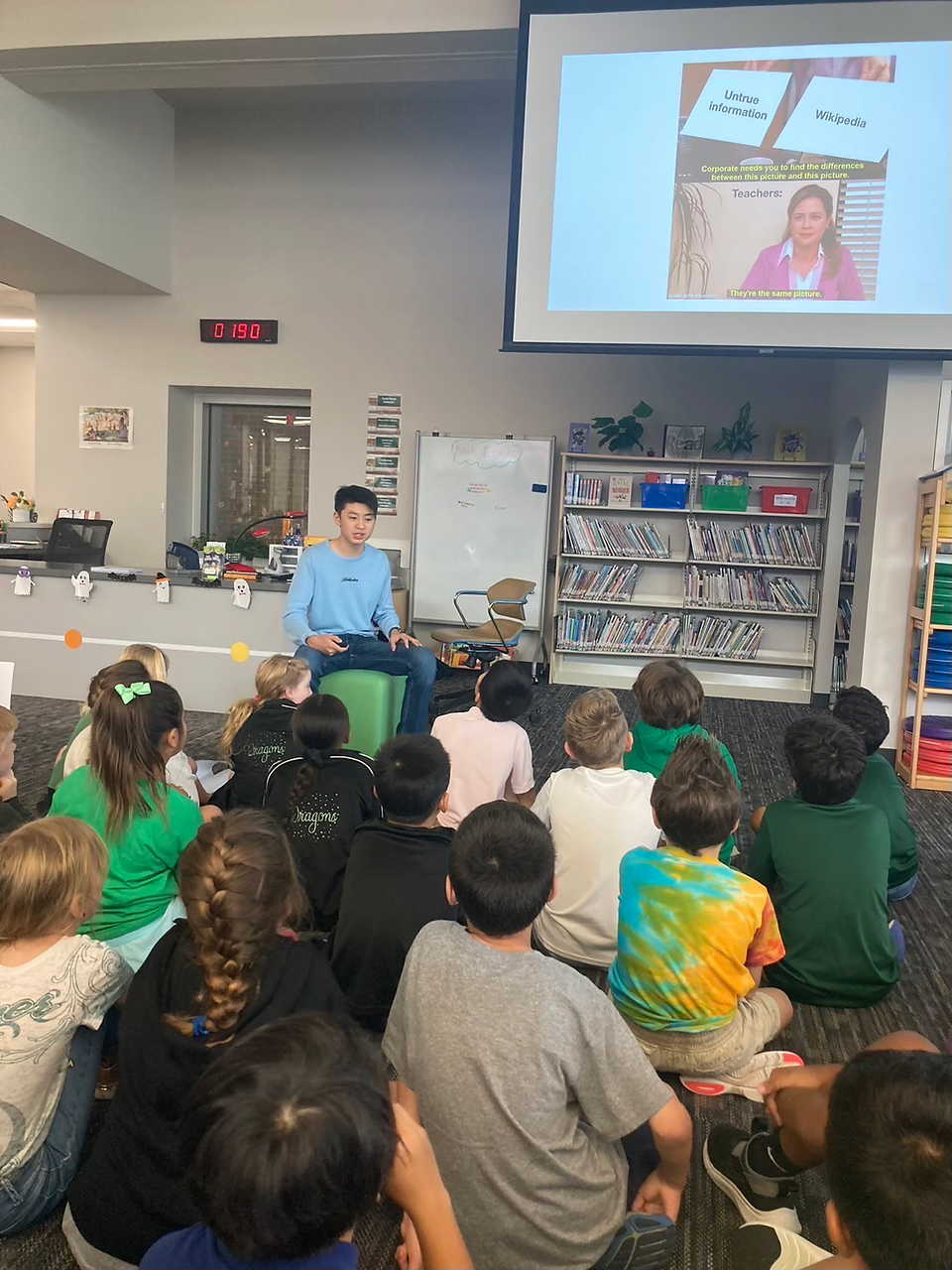 Ulysses Hsu Cooper Sophomore teaches science to kids