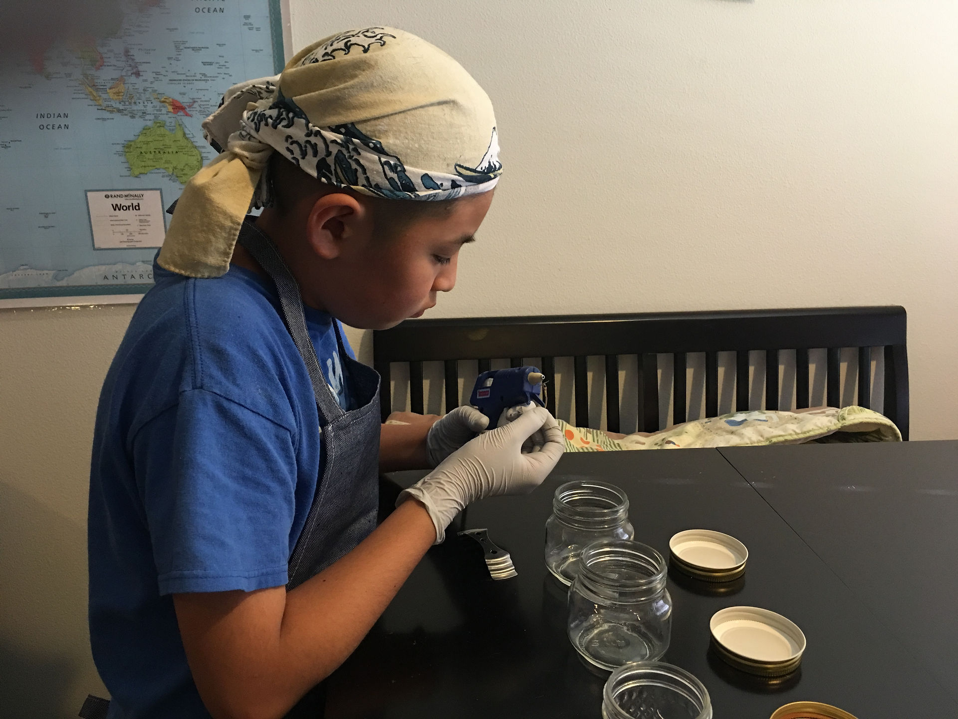 Ulysses Hsu making  homemade candles for Uly Candle