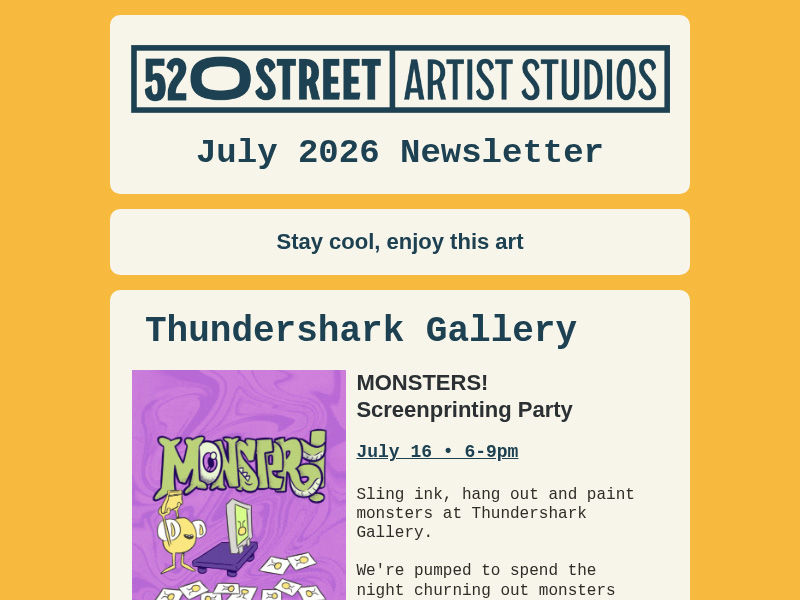 Newsletter: July 2026