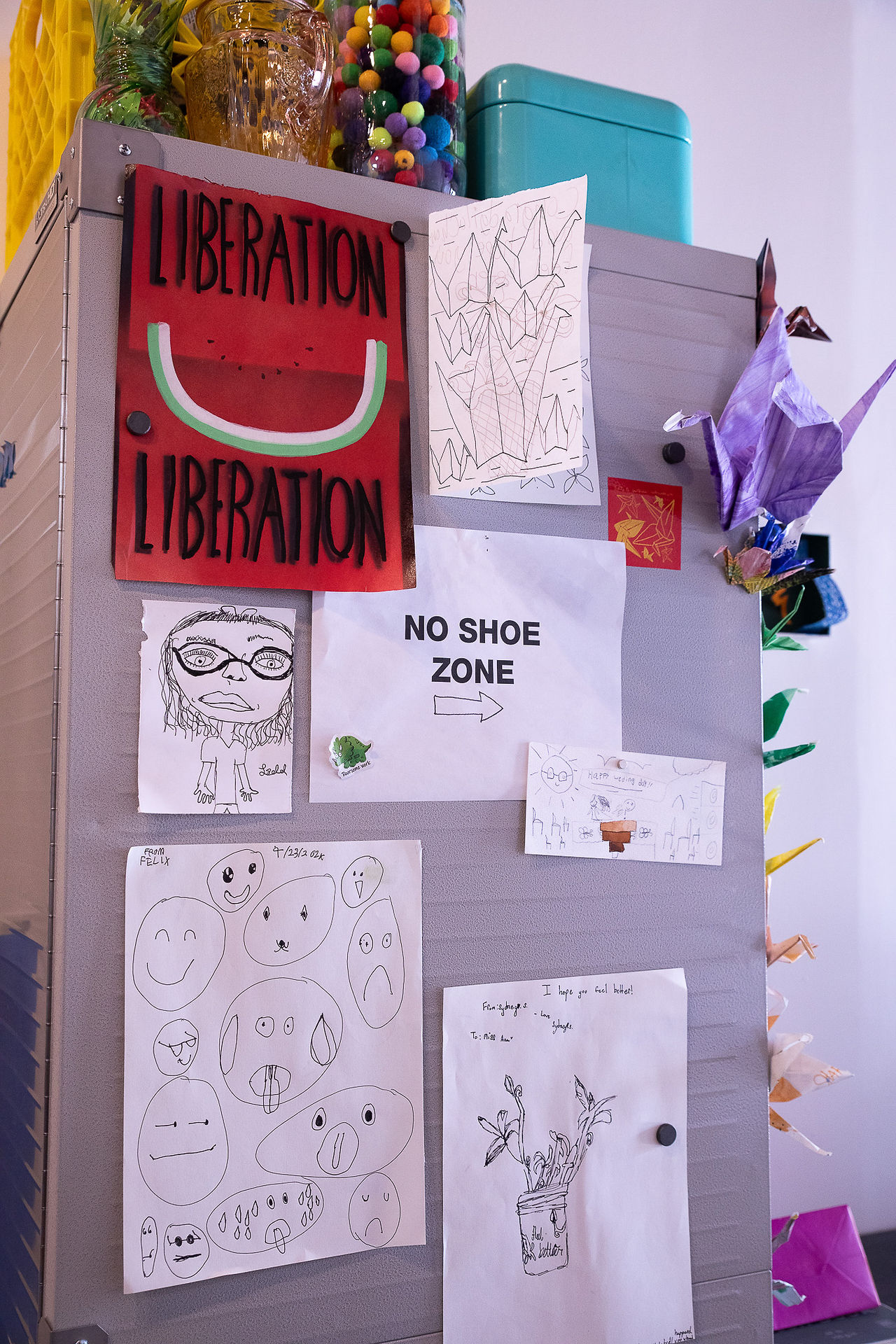 Student work on display in Mango Street.