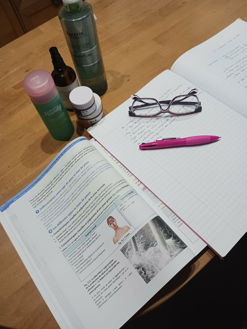 En pleine étude des types et états de la peau!