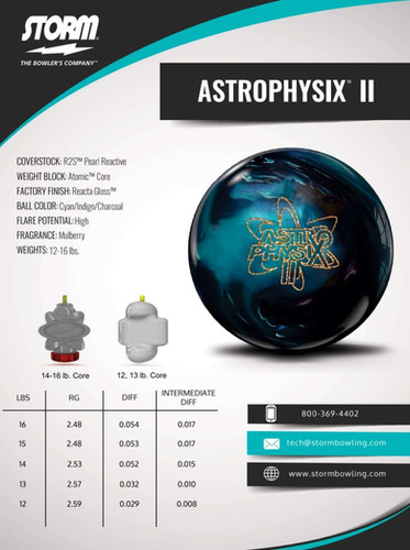 ボール STORM ASTRO PHYSICS 2 Ball Dealers Bowling Pro-Shop - STORM AstroPhysiX Bowling Ball