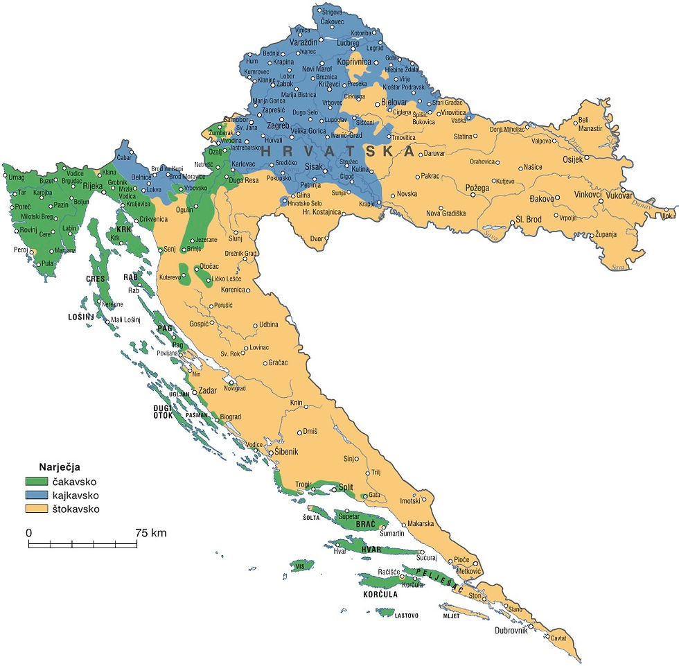 The Three Croatian Dialects: Kaj, Ča, or Što?