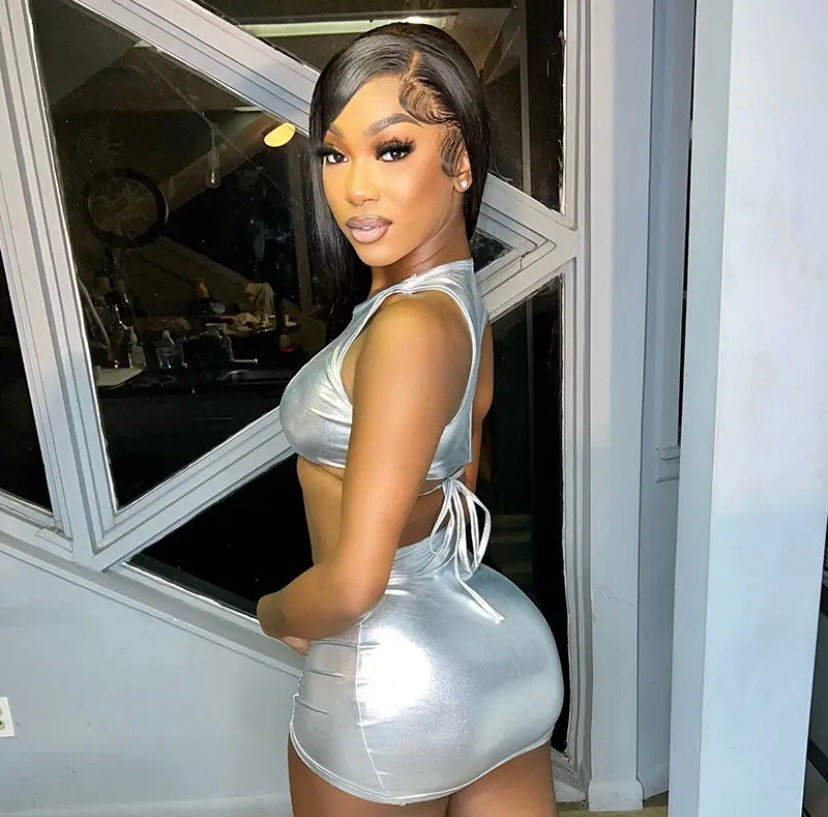 Thumbnail: Sexy Hollow Out Bodycon Dress For Women Backless O-Neck Folding Lace-up Outfit 